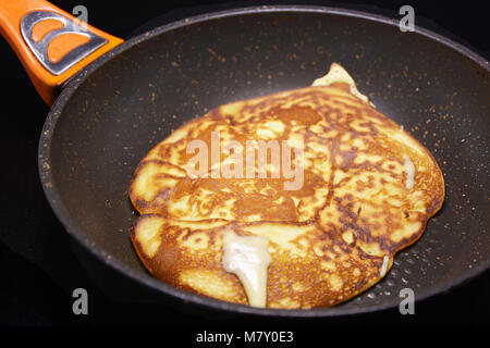 Deliscious pancake colazione fatta in casa Foto Stock