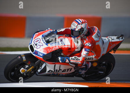 Andrea Dovizioso Moto GP 2017 Gran Prix Comunitat Valenciana foto:Eduardo Manzana Foto Stock