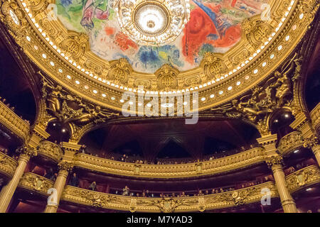 auditorium, Teatro dell'Opera Garnier, Parigi, Francia Foto Stock