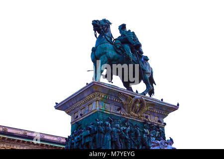 Milano, Italia - 03 Maggio 2017: vista sul Monumento Nazionale a Vittorio Emanuele II Foto Stock