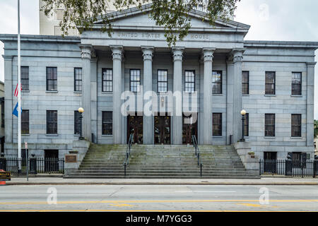 SAVANNAH, GEORGIA - Marzo 1, 2018: Gli Stati Uniti casa doganale a Savannah ha aperto nel 1852 ed è stato costruito sul posto originale del residence di Sa Foto Stock