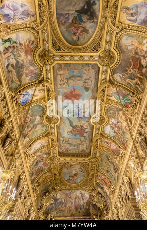 Dipinti di Paul-Jacques-Aimé Baudry, grande foyer, Garnier Opera House, Parigi, Francia Foto Stock