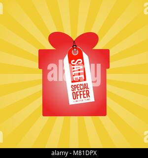 Offerta speciale sconto vendita adesivo Illustrazione Vettoriale