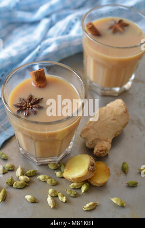 Masala chai tè e spezie Foto Stock