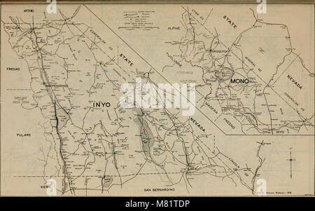 Questo rapporto del 1921 sulla produzione mineraria di Californiaâ nel 1920 fornisce dati dettagliati sulle attività minerarie dello stato, insieme a mappe delle contee che illustrano la distribuzione delle risorse minerarie nelle regioni di Californiaâ. Foto Stock