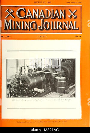 Canadian mining journal luglio-dicembre 1915 (1915) (14779678301) Foto Stock