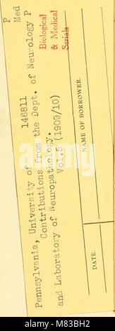 Contributi da parte del dipartimento di neurologia e del laboratorio di neuropatologia (ristampe) (1906) (14745661106) Foto Stock