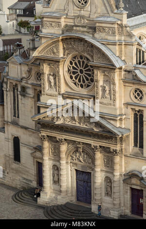 Vista di Saint-Étienne-du-Mont chiesa, Parigi, Francia Foto Stock