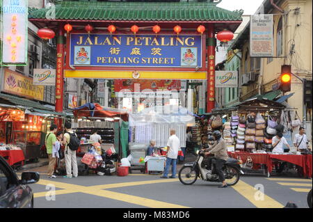 Jalan Petaling, Petaling Street Market, China Town, Kuala Lumpur, Malesia Foto Stock