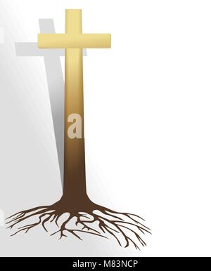 Abstract una Croce Cristiana simbolo religioso Illustrazione Vettoriale