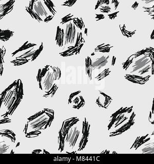 Grigio e Nero a pelle di leopardo. Seamless pattern jaguar in background. Safari stampa animale. Africa texture. Vettore di pelliccia di sfondo Illustrazione Vettoriale