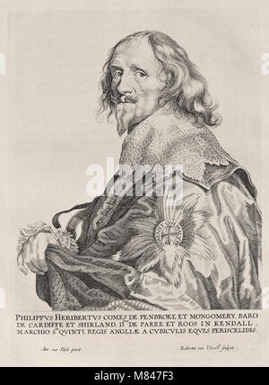 Paulus Pontius dopo Anthony van Dyck - philip herbert quarto conte di Pembroke Foto Stock