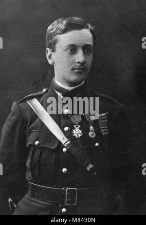 Ritratto di the aviator Georges Guynemer ( 1894 - 1917 ) - Fotografia di Henri Manuel ( 1874 - 1947 ) Foto Stock