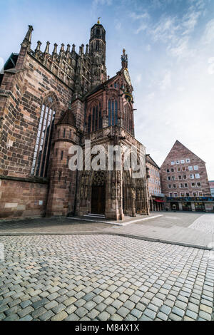 La Frauenkirche (Chiesa di Nostra Signora), Norimberga, Germania, Europa. Foto Stock