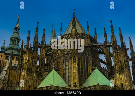 Veitsdom in Prag Foto Stock