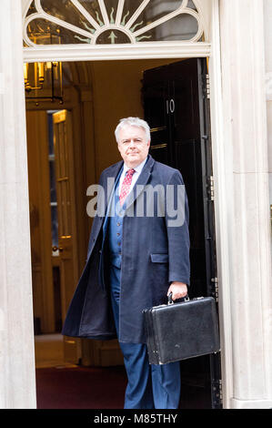 Londra, 14 marzo 2018, Carwyn Jones Welsh Primo Ministro arriva a Downing Street per crunch Brexit colloqui con Theresa Maggio,, Primo Ministro del Regno Unito il credito Ian Davidson/Alamy Live News Credito: Ian Davidson/Alamy Live News Foto Stock