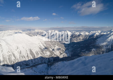 Vista aerea della valle di Gastein, Salisburgo, Austria Foto Stock