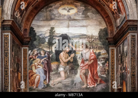 Milano: Chiesa di San Maurizio al Monastero Maggiore: Il battesimo di Gesù Foto Stock