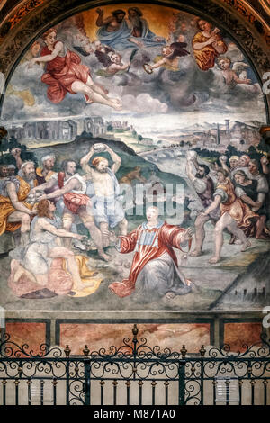 Milano: Chiesa di San Maurizio al Monastero Maggiore: il martirio di Santo Stefano Foto Stock