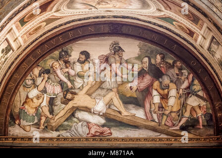 Milano: Chiesa di San Maurizio al Monastero Maggiore: la crocifissione Foto Stock