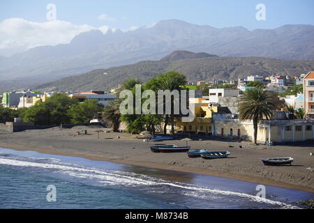 Spiaggia di sabbia di Porto Novo Santo Antao Isola, Capo Verde Foto Stock