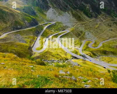 Percorso panoramico Transfagarasan road in Romania Foto Stock