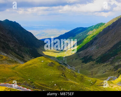 Percorso panoramico Transfagarasan road in Romania Foto Stock