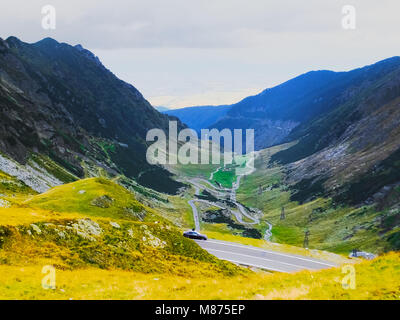 Percorso panoramico Transfagarasan road in Romania Foto Stock