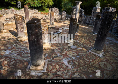 L'Albania, provincia di Valona, Butrinto, le rovine della città greca, Sito Patrimonio Mondiale dell'UNESCO, Battistero Foto Stock