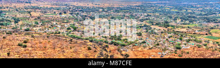 Panorama di Daulatabad da Devagiri Fort - India Foto Stock