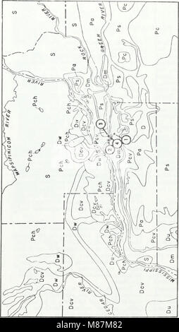 Inizio della Pennsylvania paleotopography e ambienti depositional, isola di roccia County, Illinois (1985) (20934643230) Foto Stock