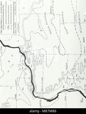 Inizio della Pennsylvania paleotopography e ambienti depositional, isola di roccia County, Illinois (1985) (21130490461) Foto Stock