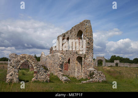 Il medievale convento Fransican conosciuta come 'Dunwich Greyfriars'. Dunwich, Suffolk, Inghilterra. Foto Stock