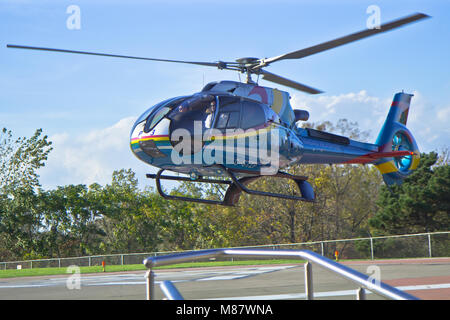 Vista aerea del Niagara Falls dall elicottero , Ontario, Canada Foto Stock