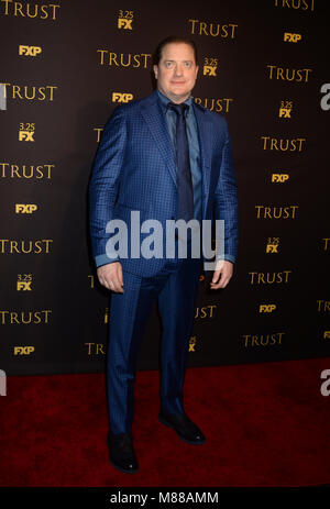 NEW YORK, NY - MARZO 14 :Brendan Fraser assiste il FX Networks' 'fiducia' New York lo screening a Firenze Gould Hall il 14 marzo 2018 a New York City. Persone: Brendan Fraser Foto Stock