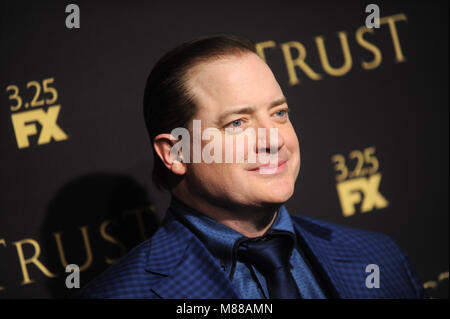 NEW YORK, NY - MARZO 14 :Brendan Fraser assiste il FX Networks' 'fiducia' New York lo screening a Firenze Gould Hall il 14 marzo 2018 a New York City. Persone: Brendan Fraser Foto Stock