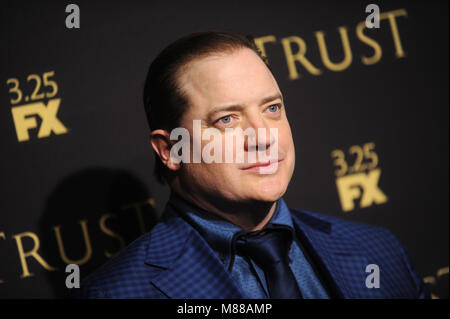 NEW YORK, NY - MARZO 14 :Brendan Fraser assiste il FX Networks' 'fiducia' New York lo screening a Firenze Gould Hall il 14 marzo 2018 a New York City. Persone: Brendan Fraser Foto Stock