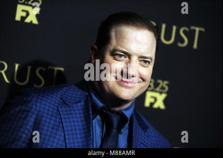 NEW YORK, NY - MARZO 14 :Brendan Fraser assiste il FX Networks' 'fiducia' New York lo screening a Firenze Gould Hall il 14 marzo 2018 a New York City. Persone: Brendan Fraser Foto Stock