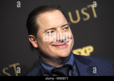 La città di New York. Xiv Mar, 2018. Brendan Fraser frequentando il FX Networks' 'fiducia' New York lo screening a Firenze Gould Hall il 14 marzo 2018 a New York City. | Verwendung weltweit/picture alliance Credit: dpa/Alamy Live News Foto Stock