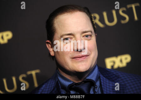 La città di New York. Xiv Mar, 2018. Brendan Fraser frequentando il FX Networks' 'fiducia' New York lo screening a Firenze Gould Hall il 14 marzo 2018 a New York City. | Verwendung weltweit/picture alliance Credit: dpa/Alamy Live News Foto Stock