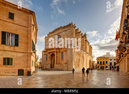 La Cattedrale di Ciutadella de Menorca, isole Baleari, Spagna Foto Stock