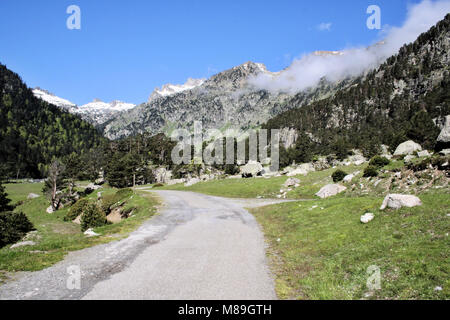 Una vista dei Pirenei Foto Stock