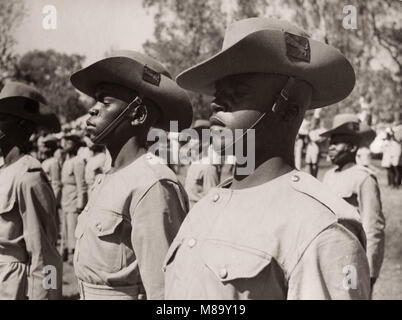 1940s Africa Orientale - esercito recluta, Africa orientale esercito, Nyasaland Foto Stock