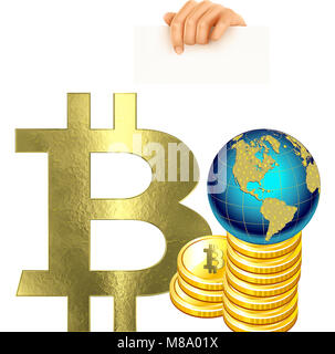 Bitcoin illustrazione . Stock Photo Foto Stock