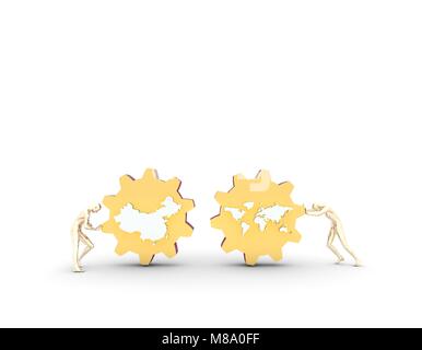 La cooperazione finanziaria e di cooperazione e di influenza tra marce,il mondo e la Cina Foto Stock