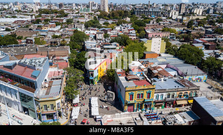La Boca Caminito - Barrio de La Boca, Buenos Aires, Argentina Foto Stock