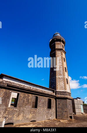 Capelinhos faro, l'isola di Faial, Azzorre, Portogallo Foto Stock