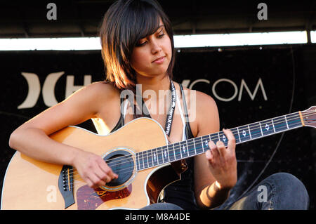 Meg & Dia esegue sul palco durante il Vans warped tour 2007. Foto Stock