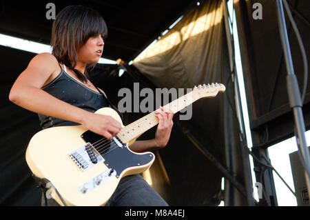 Meg & Dia esegue sul palco durante il Vans warped tour 2007. Foto Stock