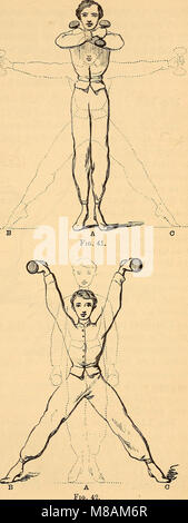 Mano-libro di calisthenics e ginnastica - una completa drill-libro per le scuole e le famiglie, e palestre - con musica per accompagnare gli esercizi (1864) (14783083672) Foto Stock